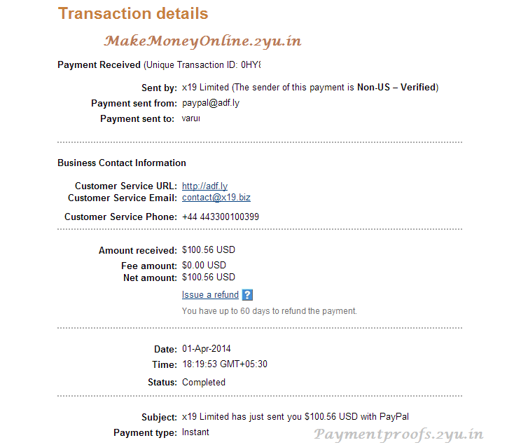 adfly Payment - april 2014